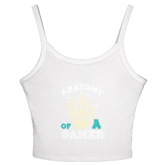 Anatomy of a Gamer Gaming Hand Video Game Women's Spaghetti Strap Tank Top
