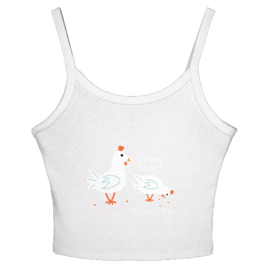 Guess What Chicken Butt Women's Spaghetti Strap Tank Top