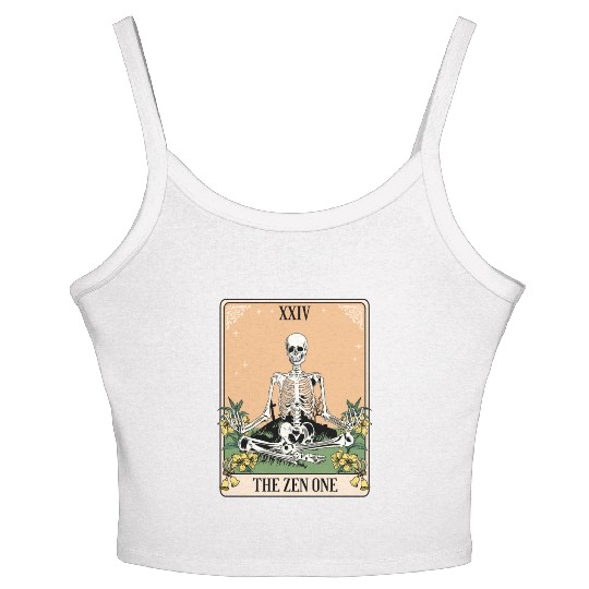 Funny Tarot Card Yoga Meditation Zen Women's Spaghetti Strap Tank Top