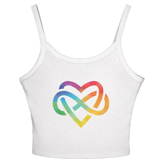 Forever Loved Rainbow Pride Infinite Symbol Women's Spaghetti Strap Tank Top