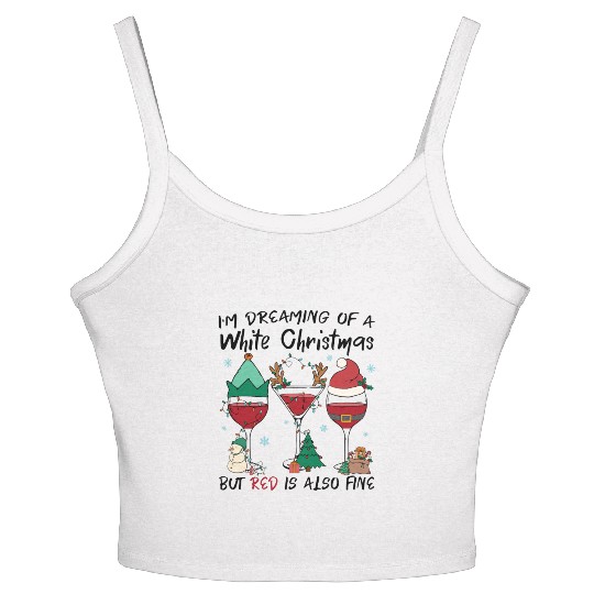 I'm Dreaming Of A White Christmas Women's Spaghetti Strap Tank Top