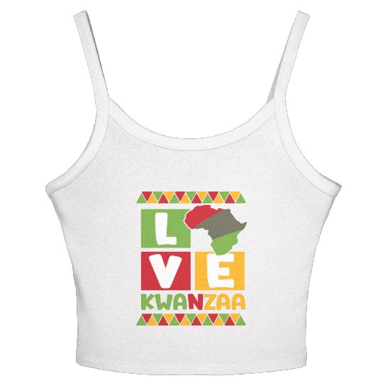 Happy Kwanzaa Vibes Black Heritage Holiday Women's Spaghetti Strap Tank Top