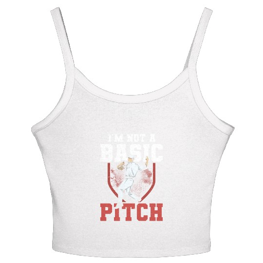 Funny Baseball Pitcher Women's Spaghetti Strap Tank Top