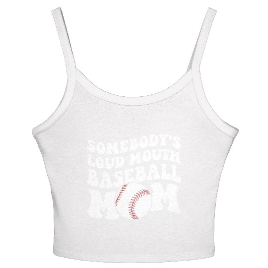 Somebodys loud baseball mom Women's Spaghetti Strap Tank Top