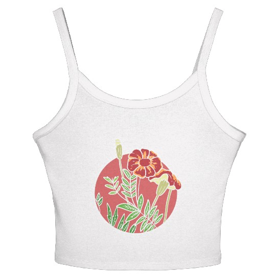 Mexican Marigold Nature Lover Gift Women's Spaghetti Strap Tank Top