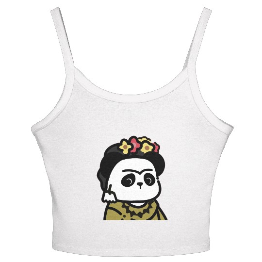 Frida Kahlo D83D DC3CGiant Panda Women's Spaghetti Strap Tank Top