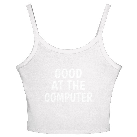 At The Computer Women's Spaghetti Strap Tank Top