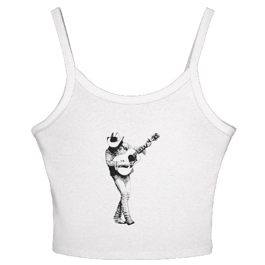 Dwight Yoakam Playing Guitar Women's Spaghetti Strap Tank Top