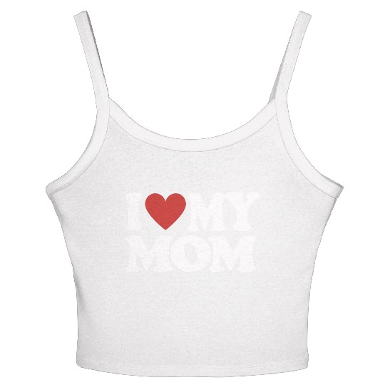 I Love My Mom Men's Muscle Women's Spaghetti Strap Tank Top Sleeveless Gym