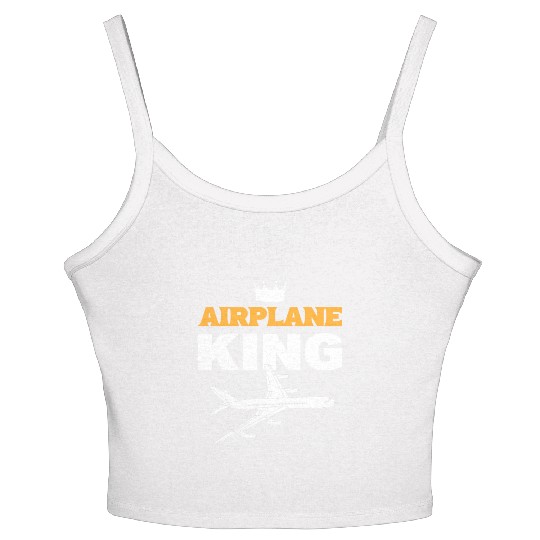 Airplane King Soldiers Or Armed Forces Gift Women's Spaghetti Strap Tank Top