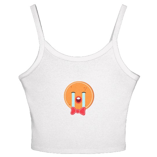 Gingerbread Man Emoticons Crying Out Loudcrying ou Women's Spaghetti Strap Tank Top