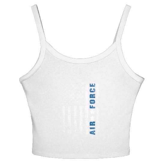 US Flag Airplane Patriotic American Pilot Women's Spaghetti Strap Tank Top