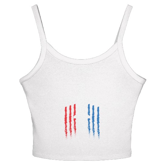 US Flag Airplane Patriotic American Pilot Women's Spaghetti Strap Tank Top