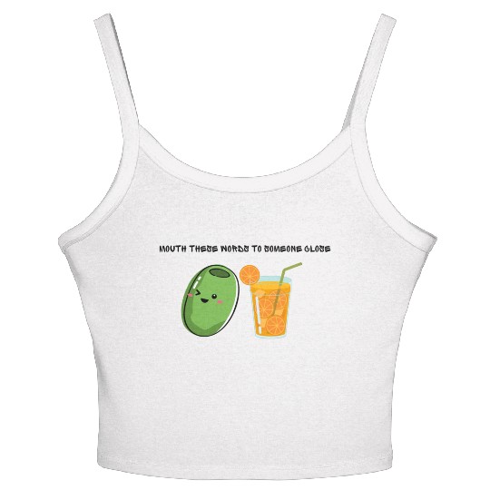 Olive Juice (I love you) Women's Spaghetti Strap Tank Top