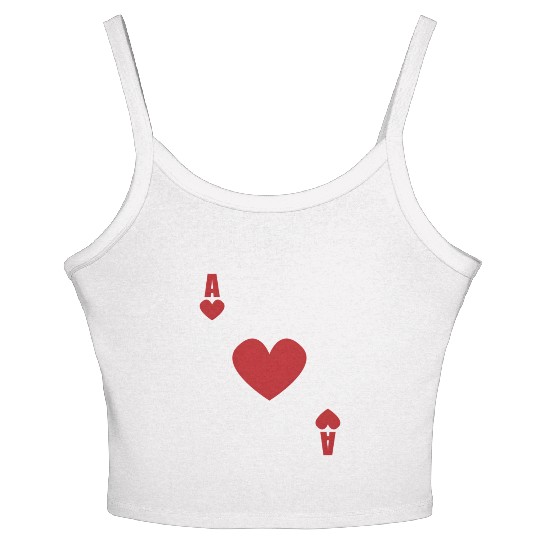 Ace Of He Poker Card Blackjack Texas Holdem Poker Women's Spaghetti Strap Tank Top