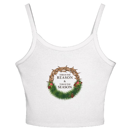Jesus is King and is the Reason for the Season Women's Spaghetti Strap Tank Top