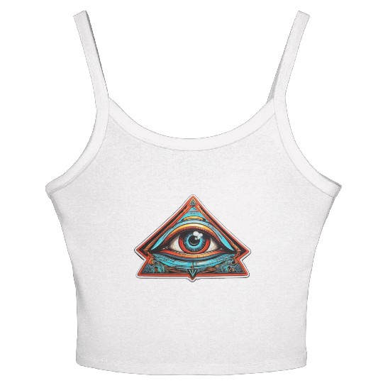 secret society illuminati Women's Spaghetti Strap Tank Top
