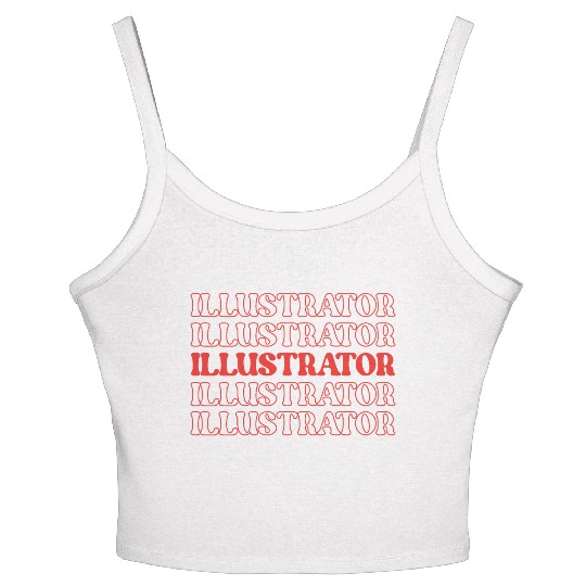 Illustrator Artist Graphic Designer Image Creator Women's Spaghetti Strap Tank Top