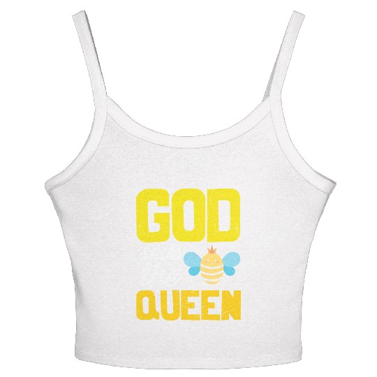 Earth Quote God Save The Queen Bee Women's Spaghetti Strap Tank Top