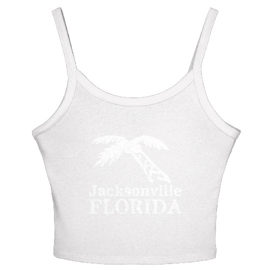 Jacksonville Florida Palm Tree Souvenirs Gifts Women's Spaghetti Strap Tank Top