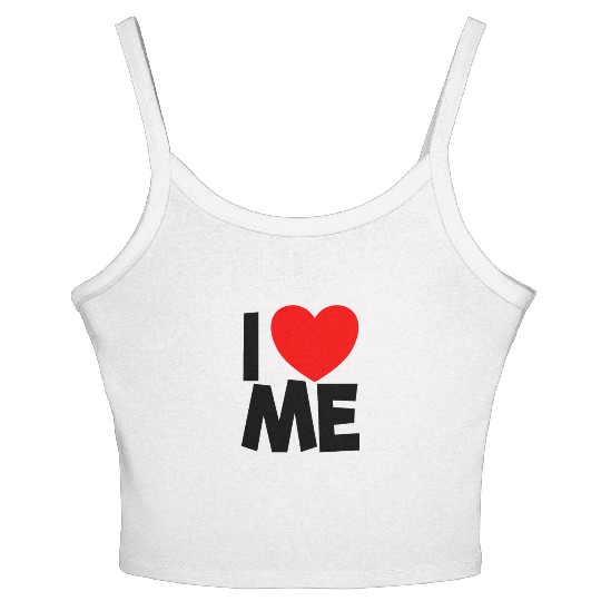 I Love Me Red Heart Self Love Affirmation Women's Spaghetti Strap Tank Top
