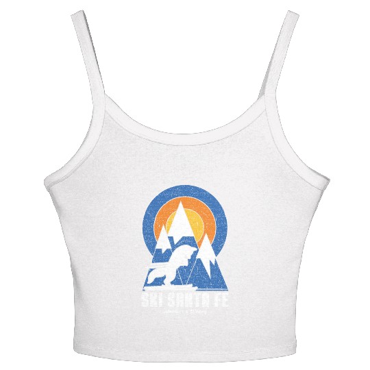 Retro Ski Santa Fe White Fox Women's Spaghetti Strap Tank Top