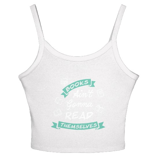 Funny Reading Teacher Bookworm Women's Spaghetti Strap Tank Top