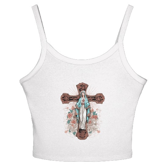 Mary Our Lady of Fatima Women's Spaghetti Strap Tank Top
