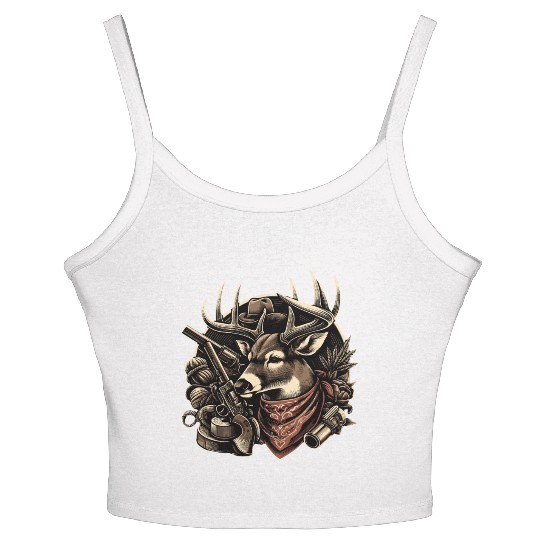 Big Buck Deer Hunting Apparel for Avid Hunters Women's Spaghetti Strap Tank Top