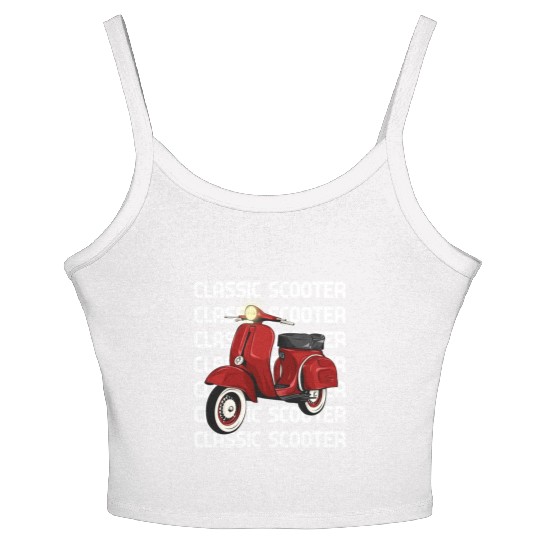 Vespa Classic Scooter Women's Spaghetti Strap Tank Top
