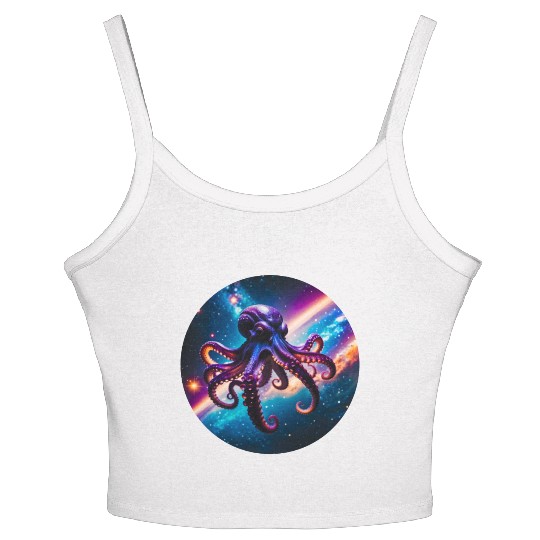 Space Octopus Women's Spaghetti Strap Tank Top