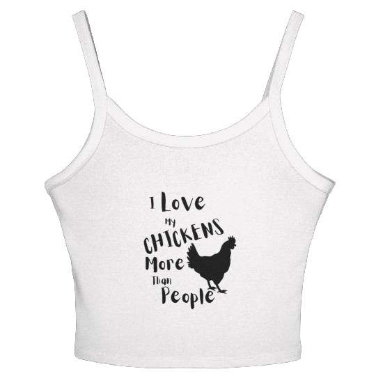 Chickens more than people Women's Spaghetti Strap Tank Top