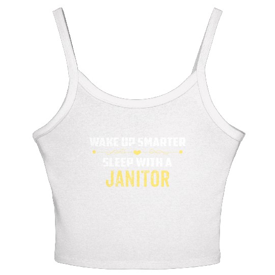 Wake Up Smarter Sleep With A JANITOR Women's Spaghetti Strap Tank Top