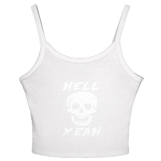 Stone Cold skull hell yeah Women's Spaghetti Strap Tank Top