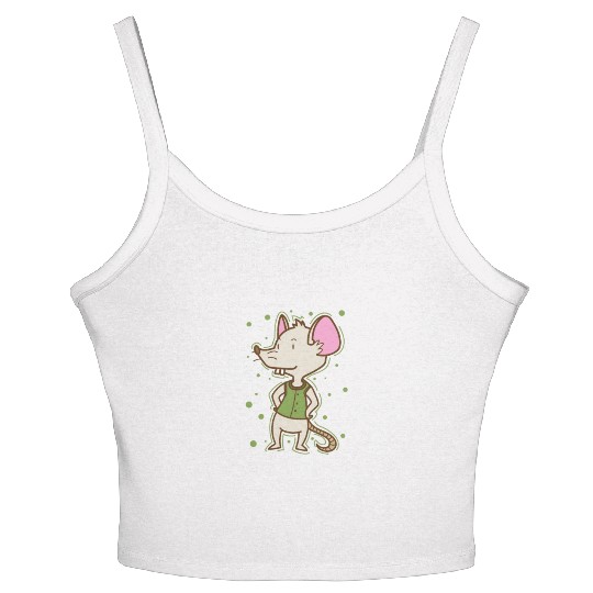Mouse Nature Cheese Pet Mammal Women's Spaghetti Strap Tank Top