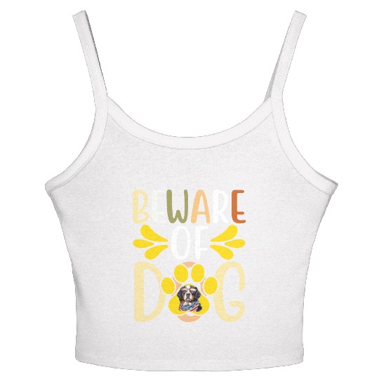 Beware Of Dog Women's Spaghetti Strap Tank Top