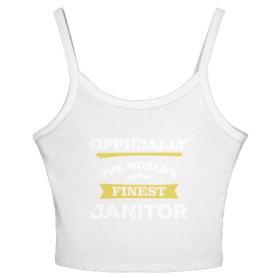 The World's Finest Janitor Women's Spaghetti Strap Tank Top