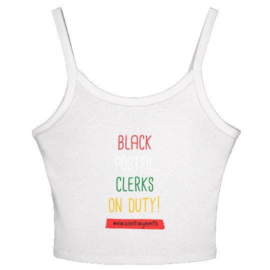 Black Postal Clerks, On Duty! Women's Spaghetti Strap Tank Top