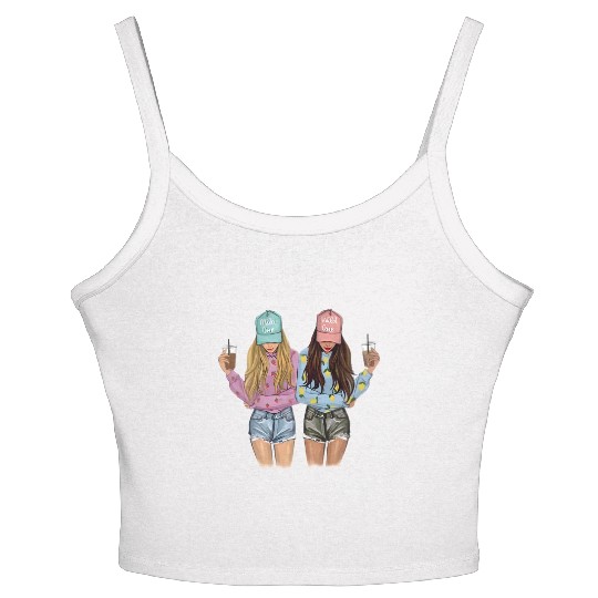Best Friends Girlfriends Mild One Wild One Women's Spaghetti Strap Tank Top