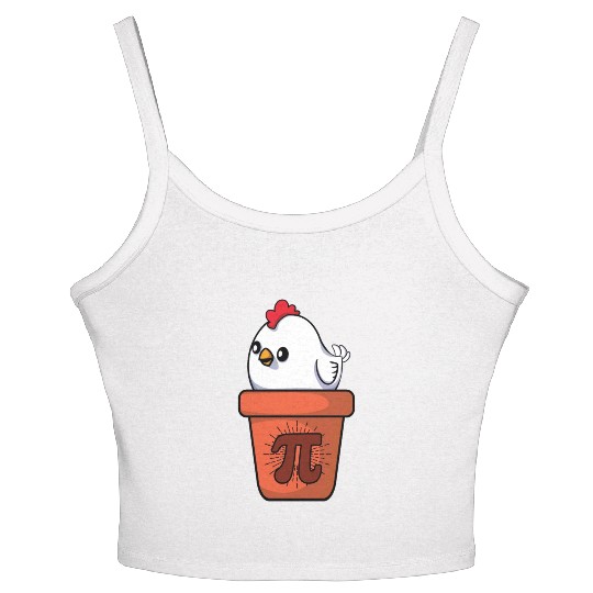 Chicken Pot Pie Pi Day Math Equations Women's Spaghetti Strap Tank Top