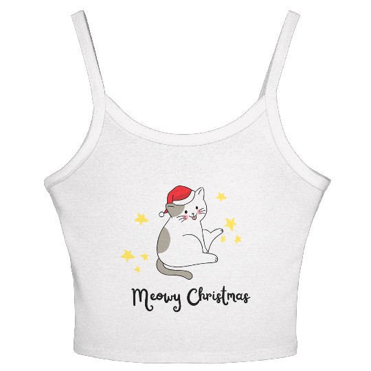 Meowy Christmas Women's Spaghetti Strap Tank Top