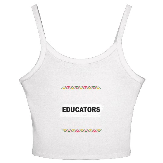 Black Educators Matter African History Teacher Men Women's Spaghetti Strap Tank Top