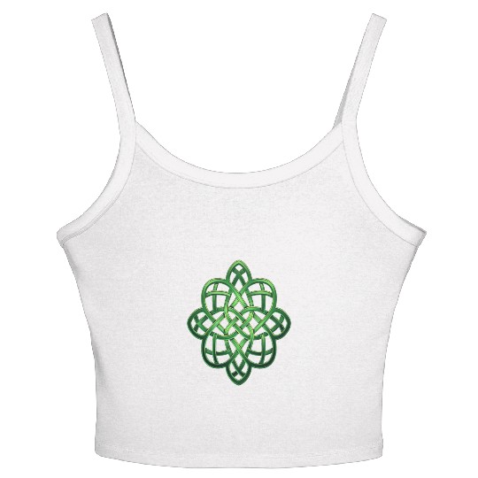 St Patricks Day Celtic Knot Irish Scottish Symbol Women's Spaghetti Strap Tank Top