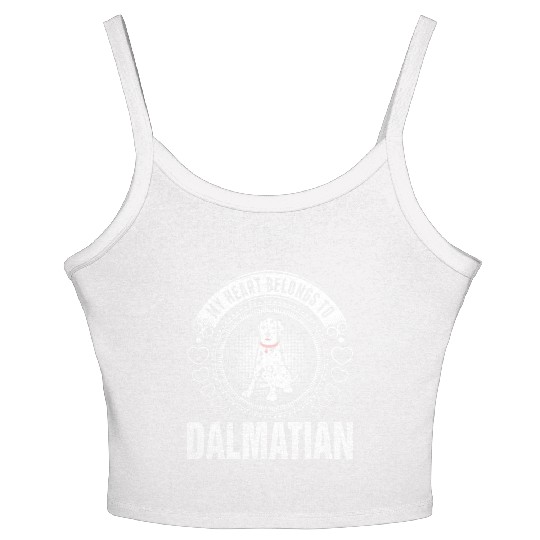 My Heart Belongs To Dalmatian Dog Women's Spaghetti Strap Tank Top