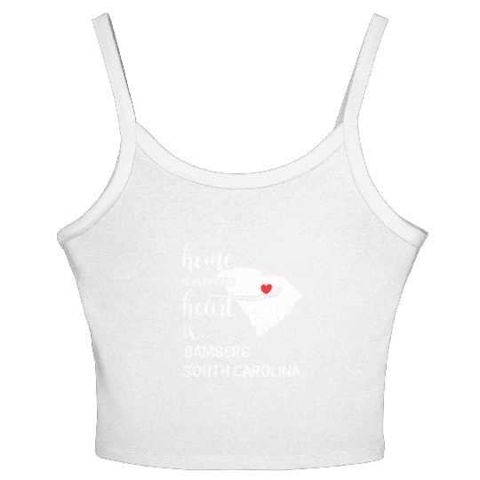 Bamberg County South Carolina Is Where My Heart Is Women's Spaghetti Strap Tank Top