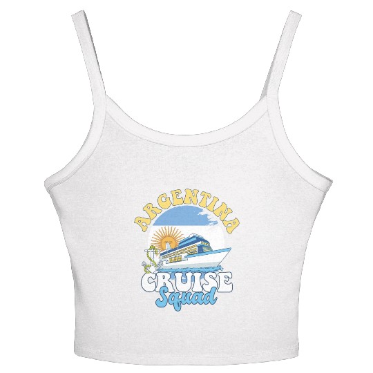 Argentina Cruise Squad Family Vacation Trip Women's Spaghetti Strap Tank Top