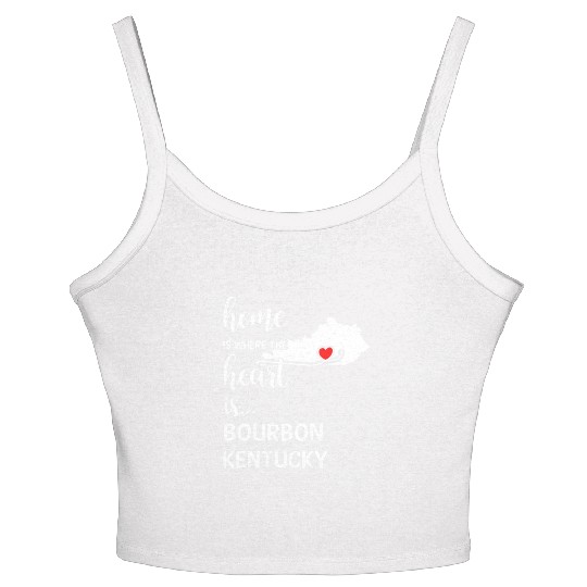 Bourbon County Kentucky Is Where My Heart Is Gift Women's Spaghetti Strap Tank Top
