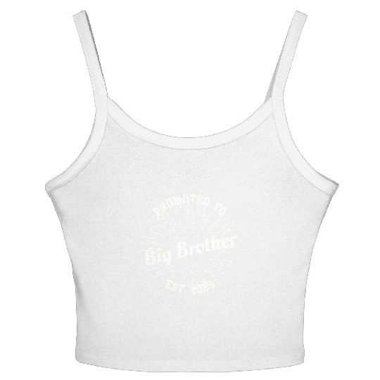 Promoted to Big Brother Baby Announcement New-born Women's Spaghetti Strap Tank Top