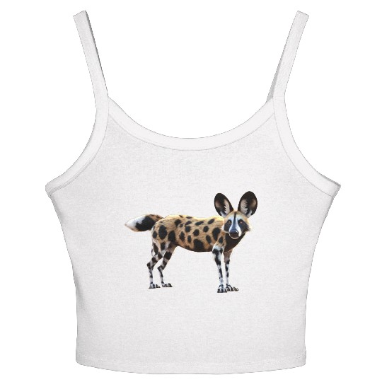African Wild Dog 3D Women's Spaghetti Strap Tank Top