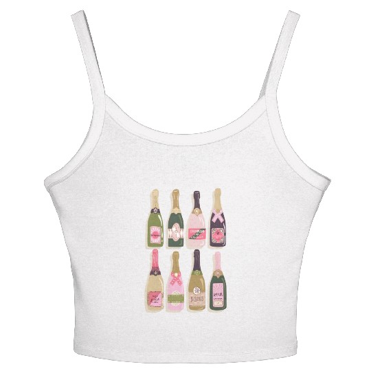 Champagne Bottles New Year Eves 2022 Py Women's Spaghetti Strap Tank Top
